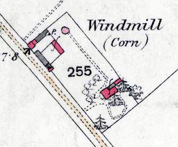 The windmill on a map of 1883